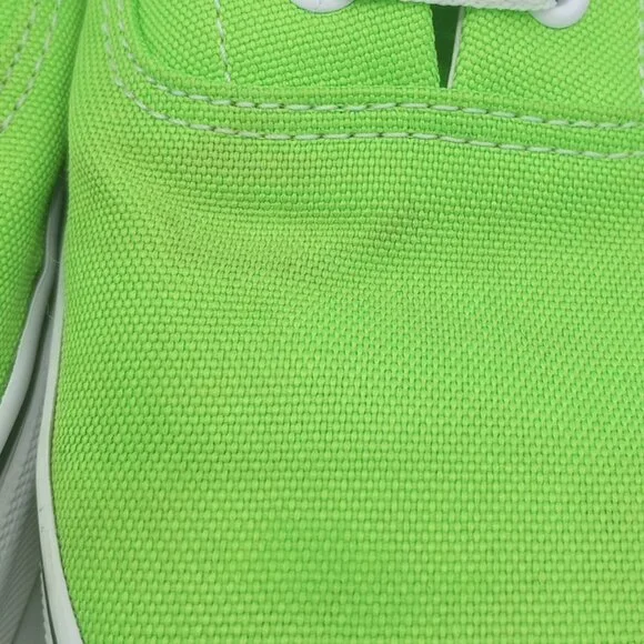 Vans Era Neon Lime Green Sneakers Unisex Low Top Men's 10.5 Canvas Skate Shoes - Picture 3 of 15